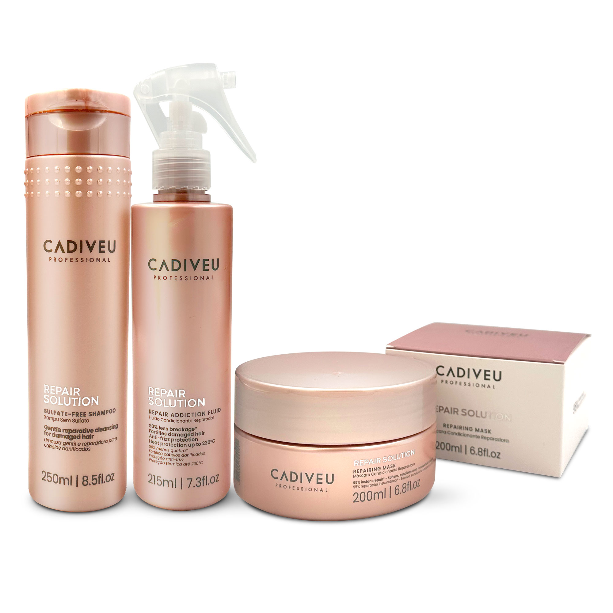 Cadiveu Professional Repair Solution Kit - Total Repair in 3 Steps ...